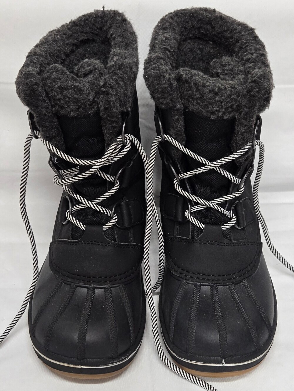 Cat & Jack Thermolite Eco Made Lace Up Snow Rain Boots Round Toe Kids 1